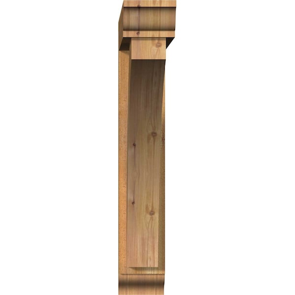 Thorton Traditional Rough Sawn Bracket W/ Offset Brace, Western Red Cedar, 6W X 32D X 36H